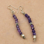 Load image into Gallery viewer, 925 Silver Amethyst Beaded Earrings for Women | Dangle Jewelry