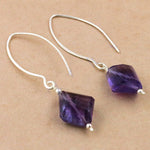 Load image into Gallery viewer, 925 Silver Amethyst Drop Earrings for Women | Gemstone Jewelry