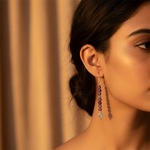 Load image into Gallery viewer, 925 Silver Amethyst Drop Earrings for Women | Daily Wear