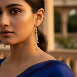 Load image into Gallery viewer, 925 Silver Citrine Dangle Earrings for Women | Daily Wear