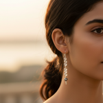 Load image into Gallery viewer, 925 Sterling Silver Clear Stone Drop Earrings for Women | Gift