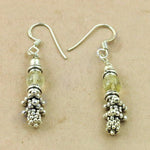 Load image into Gallery viewer, 925 Silver Citrine Beaded Earrings for Women | Daily Wear