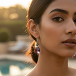 Load image into Gallery viewer, 925 Silver Amethyst Drop Earrings for Women | Gemstone Jewelry