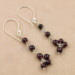 Load image into Gallery viewer, 925 Silver Garnet Drop Earrings for Women | Gemstone Jewelry
