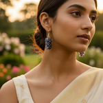 Load image into Gallery viewer, 925 Silver Blue Sapphire Drop Earrings for Women | Gift