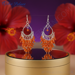 Load image into Gallery viewer, 925 Sterling Silver Carnelian Chandelier Earrings | Women's Jewelry