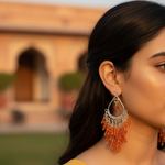 Load image into Gallery viewer, 925 Sterling Silver Carnelian Chandelier Earrings | Women's Jewelry