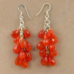 Load image into Gallery viewer, 925 Silver Carnelian Teardrop Earrings for Women