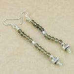 Load image into Gallery viewer, 925 Silver Smoky Quartz Beaded Earrings for Women