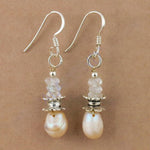 Load image into Gallery viewer, 925 Silver Pearl & Moonstone Drop Earrings for Women | Gift