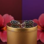 Load image into Gallery viewer, Black Pearl Cluster Earrings | 925 Sterling Silver Dangle