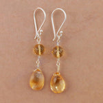 Load image into Gallery viewer, Citrine Gemstone Dangle Earrings | 925 Silver | Women's Jewelry