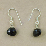 Load image into Gallery viewer, 925 Silver Black Onyx Teardrop Earrings for Women