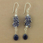 Load image into Gallery viewer, 925 Silver Iolite Earrings for Women | Gemstone Jewelry Gift