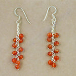Load image into Gallery viewer, 925 Silver Carnelian Bead Dangle Earrings for Women | Gift