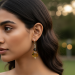 Load image into Gallery viewer, 925 Silver Citrine & Smoky Quartz Earrings | For Women