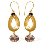Load image into Gallery viewer, gold plating Teardrop Amethyst Earrings for Women | Dangle Earrings