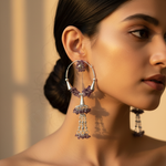 Load image into Gallery viewer, 925 Silver Amethyst Hoop Earrings for Women | Gemstone Jewelry