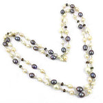 Load image into Gallery viewer, Multi-Color Pearl Necklace | Sterling Silver Chain | Women's Jewelry