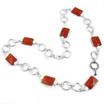 Load image into Gallery viewer, Silver Carnelian Gemstone Necklace for Women | Fashion Jewelry