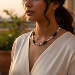 Load image into Gallery viewer, Pearl & Black Stone Necklace | Sterling Silver | Women's Jewelry