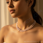 Load image into Gallery viewer, Rose Quartz Bead Necklace | 925 Silver | Women's Jewelry Gift