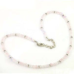 Load image into Gallery viewer, Rose Quartz Bead Necklace | 925 Silver | Women's Jewelry Gift
