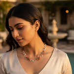 Load image into Gallery viewer, 925 Silver Chain Necklace with Gemstone Beads for Women