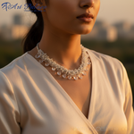 Load image into Gallery viewer, Silver Crystal Beaded Necklace | Wedding Jewelry for Women