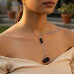 Load image into Gallery viewer, 925 Silver Onyx Pendant Necklace for Women | Minimalist Jewelry