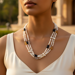 Load image into Gallery viewer, Multi-Strand Pearl Necklace with Gemstones | Women's Jewelry Gift