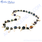 Load image into Gallery viewer, A stunning necklace featuring a unique combination of black and white pearls, perfect for adding an elegant touch to any outfit.