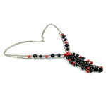 Load image into Gallery viewer, Silver Beaded Tassel Necklace for Women | Fashion Jewelry