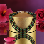 Load image into Gallery viewer, Garnet & Green Bead Necklace for Women | Statement Jewelry