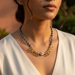 Load image into Gallery viewer, Citrine & Pearl Necklace | gold plating Accents | Women's Jewelry Gift