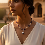 Load image into Gallery viewer, Pearl & Amethyst Necklace for Women | Gemstone Jewelry