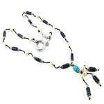 Load image into Gallery viewer, Pearl & Lapis Lazuli Necklace for Women | Fashion Jewelry