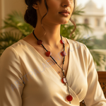 Load image into Gallery viewer, Red Stone Beaded Necklace | Handmade Jewelry for Women
