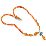 Load image into Gallery viewer, Orange Gemstone Bead Necklace for Women | Daily Wear Necklace
