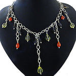 Load image into Gallery viewer, Silver Beaded Necklace with Gemstone Accents | Women's Jewelry