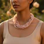 Load image into Gallery viewer, Multi-Strand Rose Quartz Bead Necklace for Women | Gemstone Jewelry