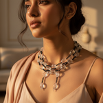 Load image into Gallery viewer, Clear Crystal Bead Necklace | Statement Jewelry for Women