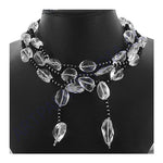 Load image into Gallery viewer, Clear Crystal Bead Necklace | Statement Jewelry for Women