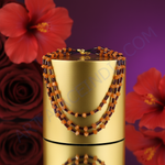 Load image into Gallery viewer, Multi-Strand Amber & Garnet Bead Necklace | Women's Jewelry