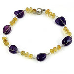 Load image into Gallery viewer, Amethyst Citrine Bead Necklace | Gemstone Jewelry for Women