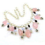 Load image into Gallery viewer, Silver Rose Quartz Gemstone Necklace for Women | Fashion Jewelry
