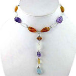 Load image into Gallery viewer, Gemstone Beaded Necklace | Handmade Statement Necklace for Women