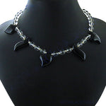 Load image into Gallery viewer, Black Onyx & Clear Quartz Necklace | Statement Jewelry for Women