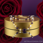 Load image into Gallery viewer, Amethyst & Pearl Beaded Necklace | Long Chain Necklace For Women