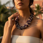 Load image into Gallery viewer, Amethyst & Pearl Beaded Necklace | Purple Gemstone Jewelry